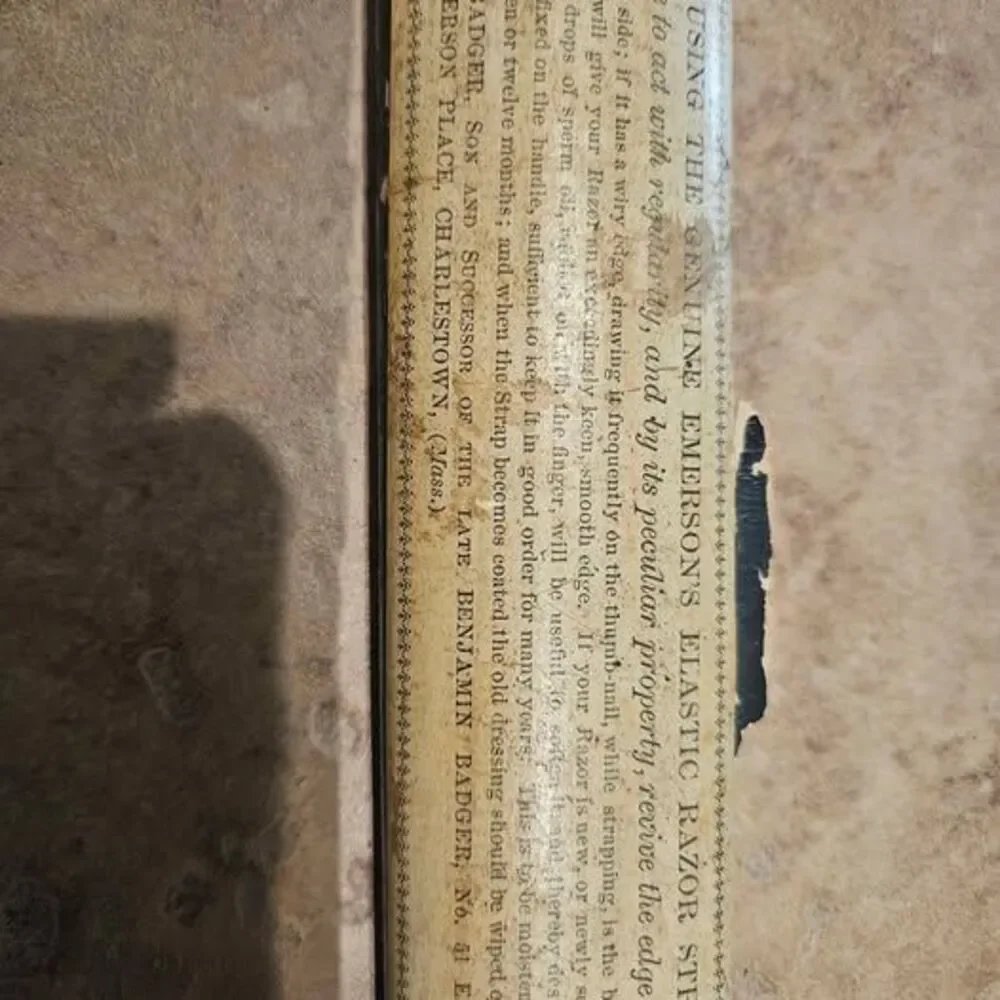 Vintage Emerson's Elastic Razor Strap Strop with Sleeve - Picture 3 of 5